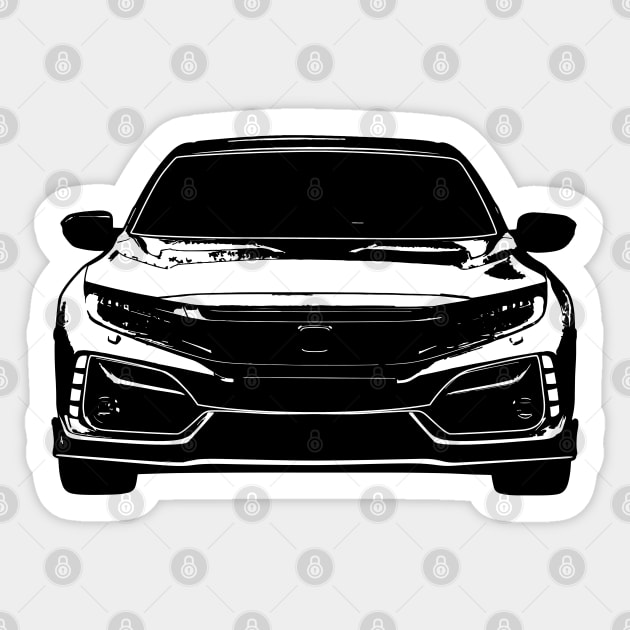 Civic Type R Sketch Art Sticker by DemangDesign